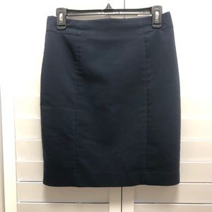 Navy H&M Short Pencil Skirt